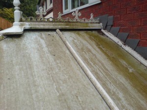 Old and Dirty Leaking Conservatory roof